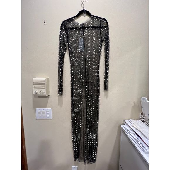 Beach Bunny Dresses New Size M Beach Bunny Champagne Nights Mesh Dress In Black Revolve Msrp